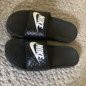 Black Nike Slides Size 10